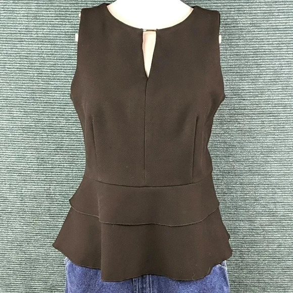 WHBM Back Zip Dressy Black Top RUNS LARGE - Picture 1 of 11